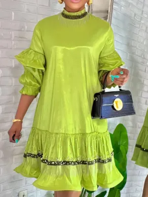 High Collar Beading Dresses