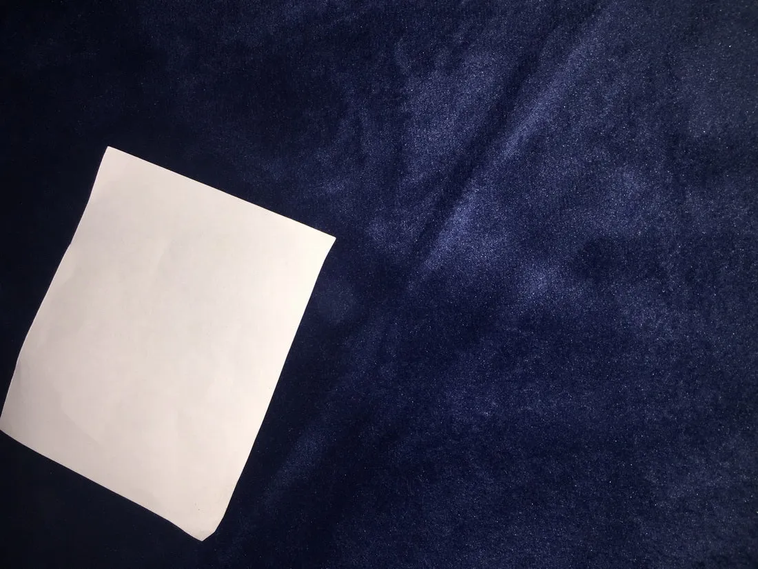 High Quality Italian Deep Blue Velvet Fabric 56" wide {142 cm} wide
