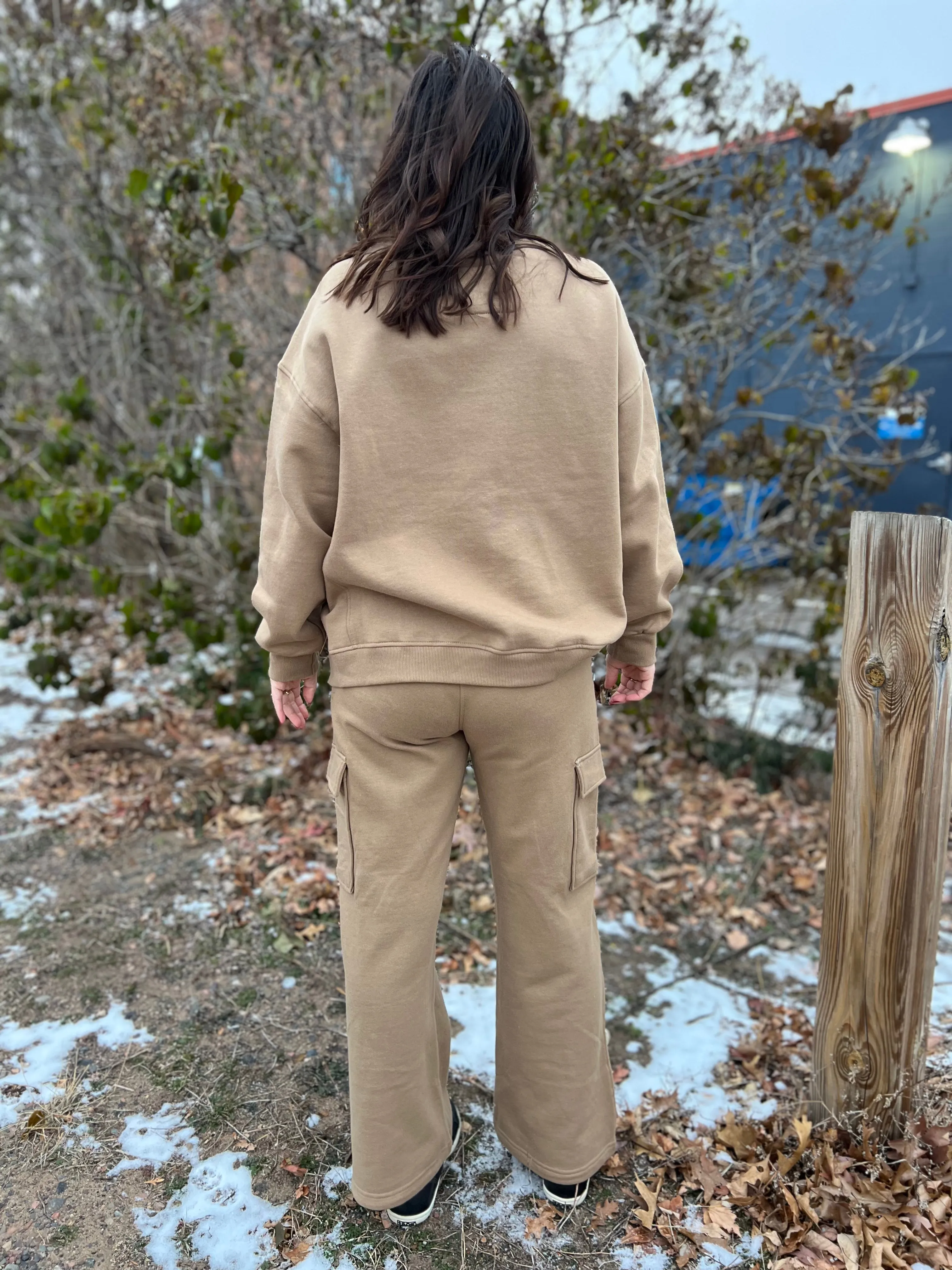 High Rise Cargo Wide Leg Comfy Pants