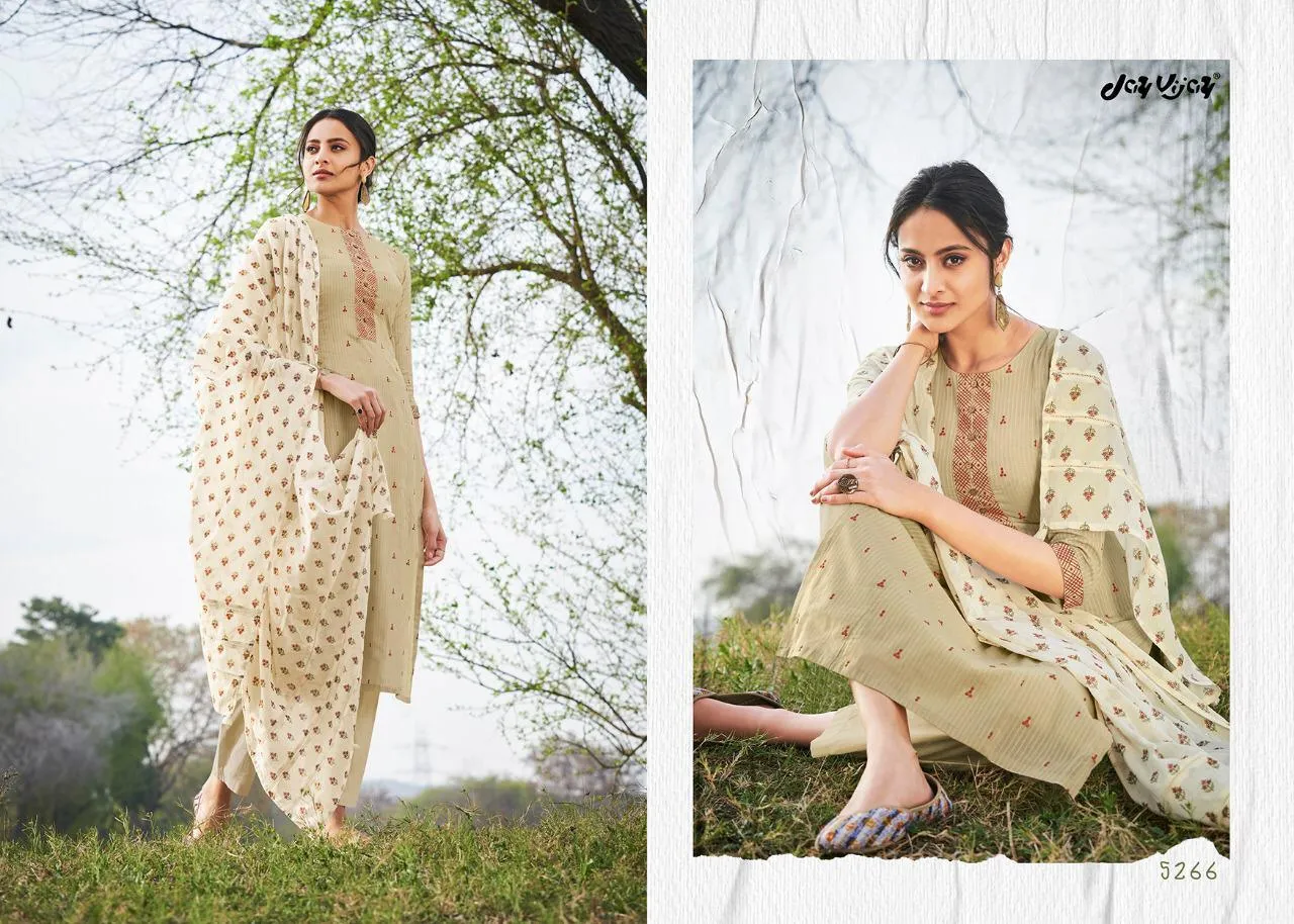 Jay Vijay Hiraya Cotton Emrboiderey Work Designer Salwar Suits