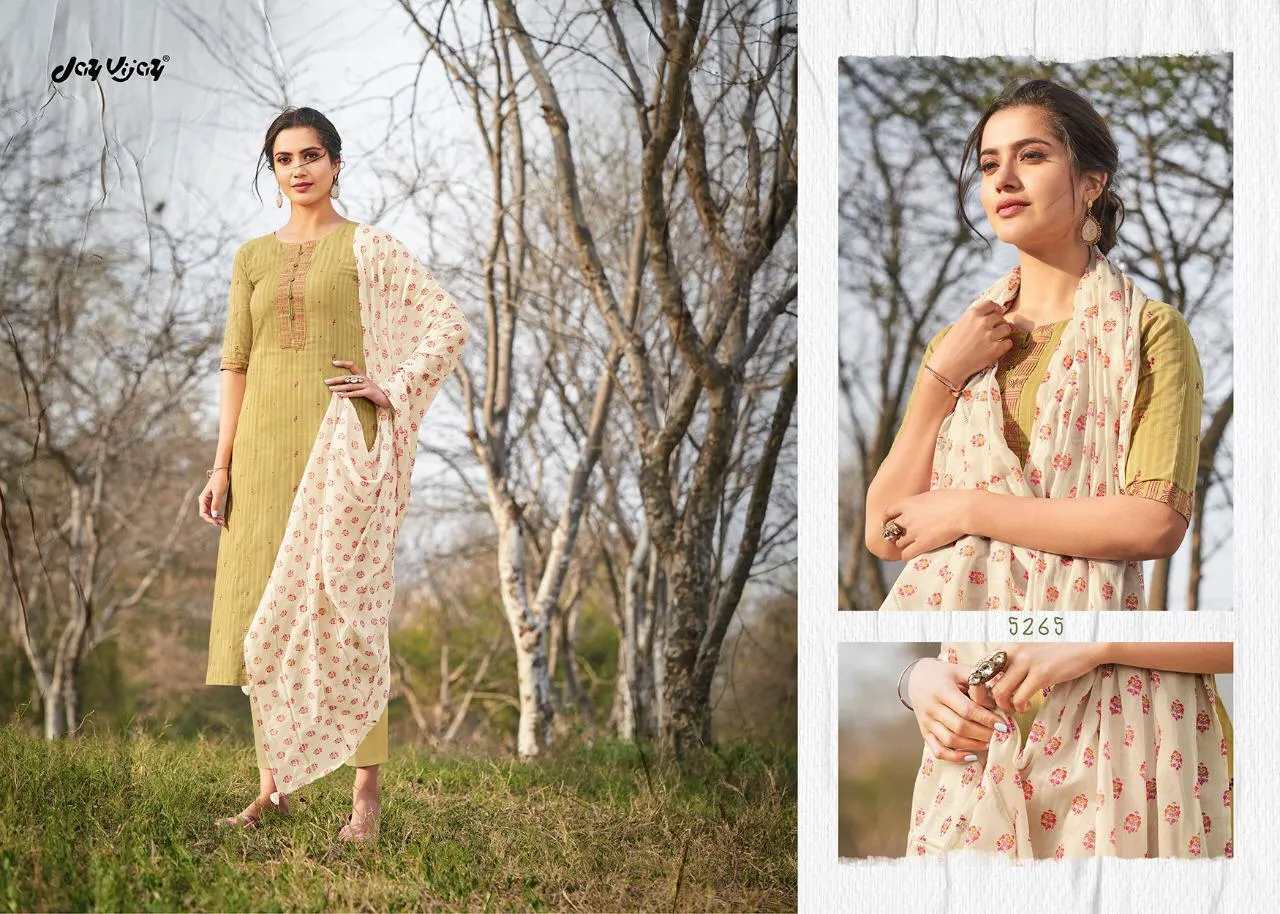 Jay Vijay Hiraya Cotton Emrboiderey Work Designer Salwar Suits
