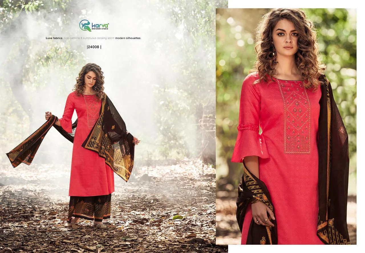 KARVA DESIGNER STUDIO NORAH JAM SILK DESIGNER SALWAR SUIT