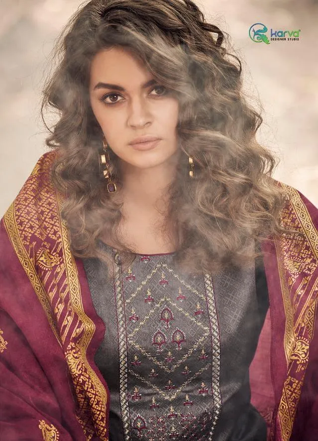 KARVA DESIGNER STUDIO NORAH JAM SILK DESIGNER SALWAR SUIT
