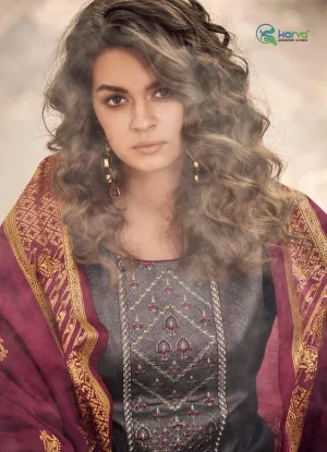 KARVA DESIGNER STUDIO NORAH JAM SILK DESIGNER SALWAR SUIT