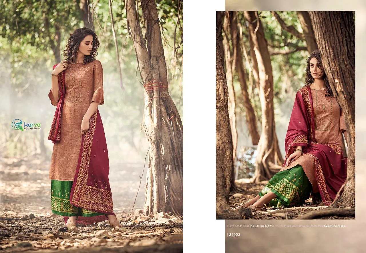 KARVA DESIGNER STUDIO NORAH JAM SILK DESIGNER SALWAR SUIT