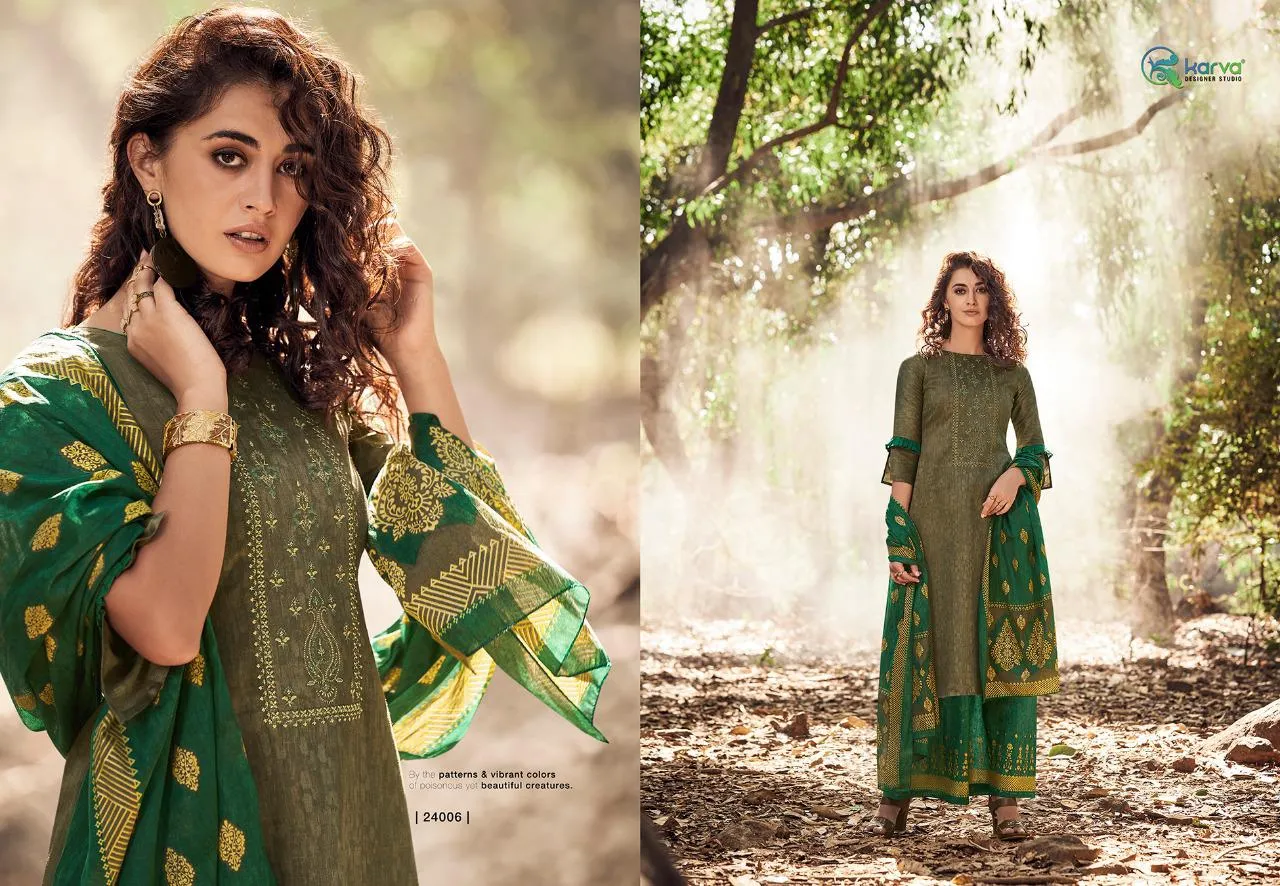 KARVA DESIGNER STUDIO NORAH JAM SILK DESIGNER SALWAR SUIT