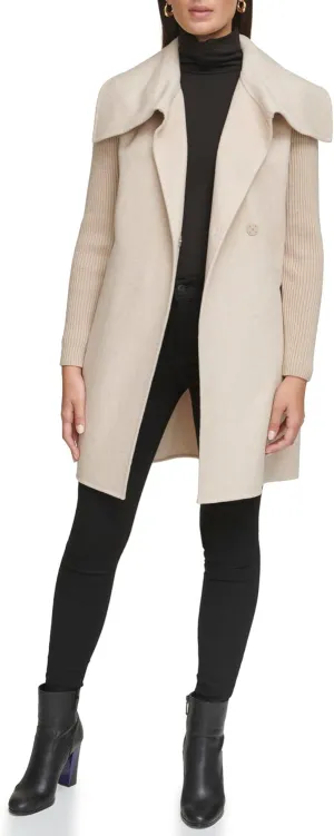 Kenneth Cole Women's Military Wool Blend Overcoat