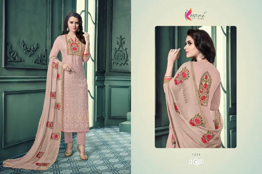 Kesari Trendz Presents Aarushi Vol 11 Heavy Georgette Fancy Designer Salwar Suits