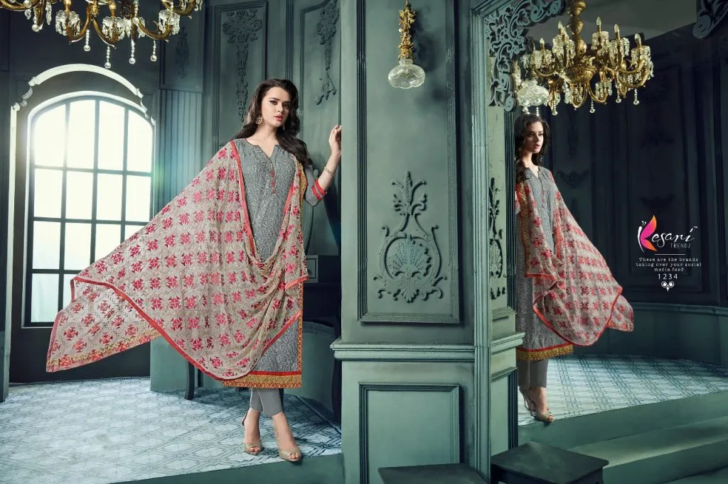 Kesari Trendz Presents Aarushi Vol 11 Heavy Georgette Fancy Designer Salwar Suits