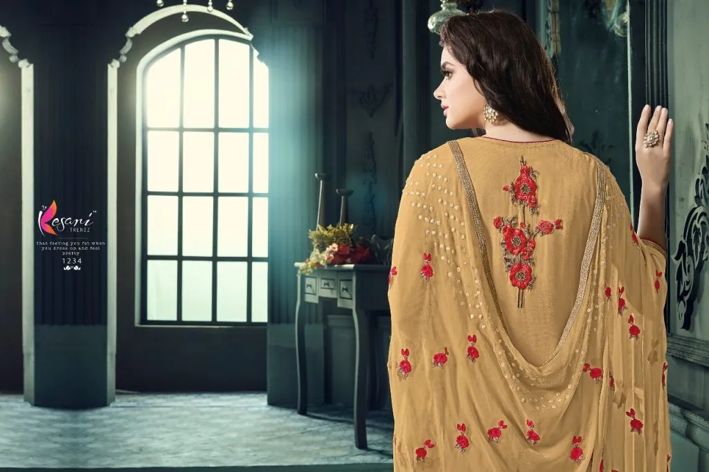 Kesari Trendz Presents Aarushi Vol 11 Heavy Georgette Fancy Designer Salwar Suits