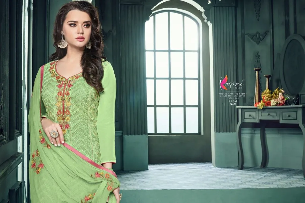 Kesari Trendz Presents Aarushi Vol 11 Heavy Georgette Fancy Designer Salwar Suits