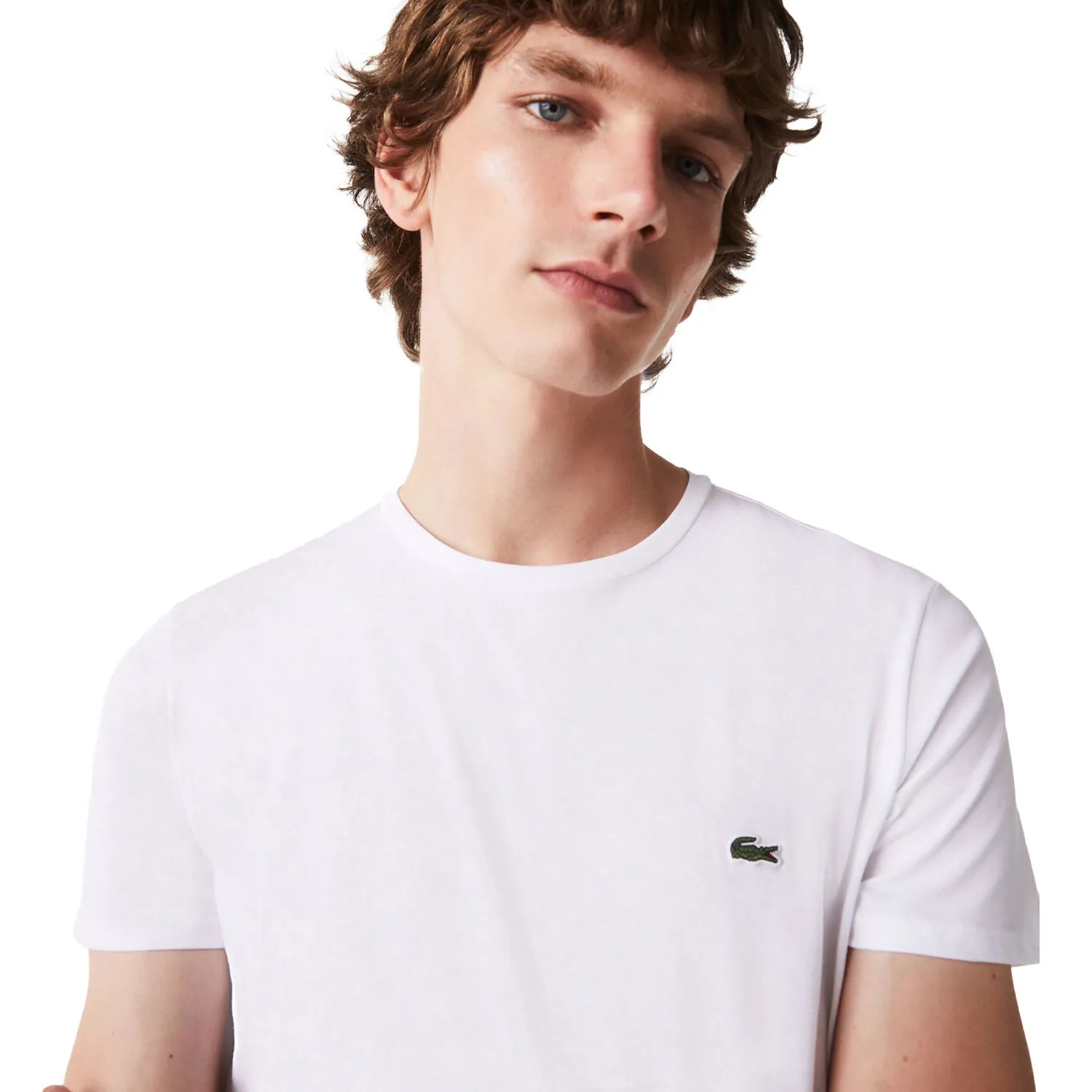 Lacoste Men's Crew Neck Pima Cotton Jersey T-shirt White
