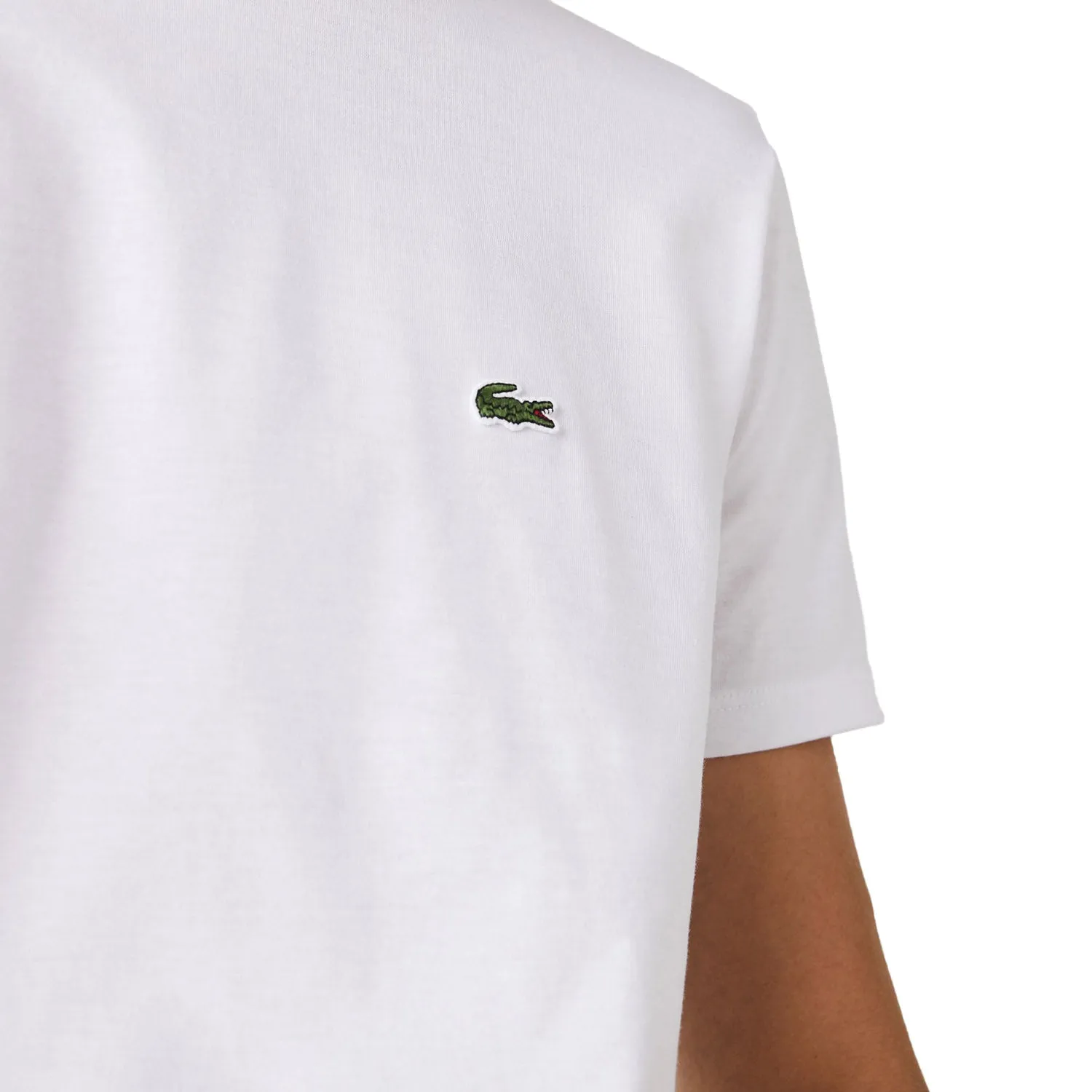 Lacoste Men's Crew Neck Pima Cotton Jersey T-shirt White