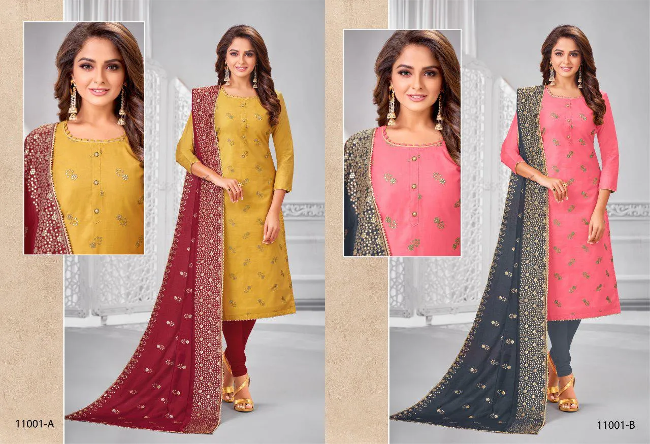 Magic Special Chanderi Fabric Fancy Designer Salwar Suits