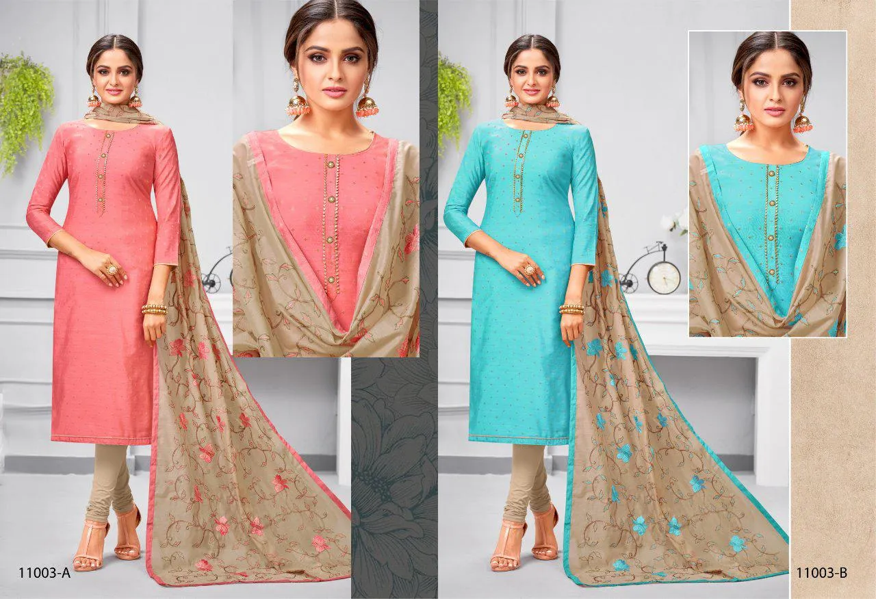 Magic Special Chanderi Fabric Fancy Designer Salwar Suits