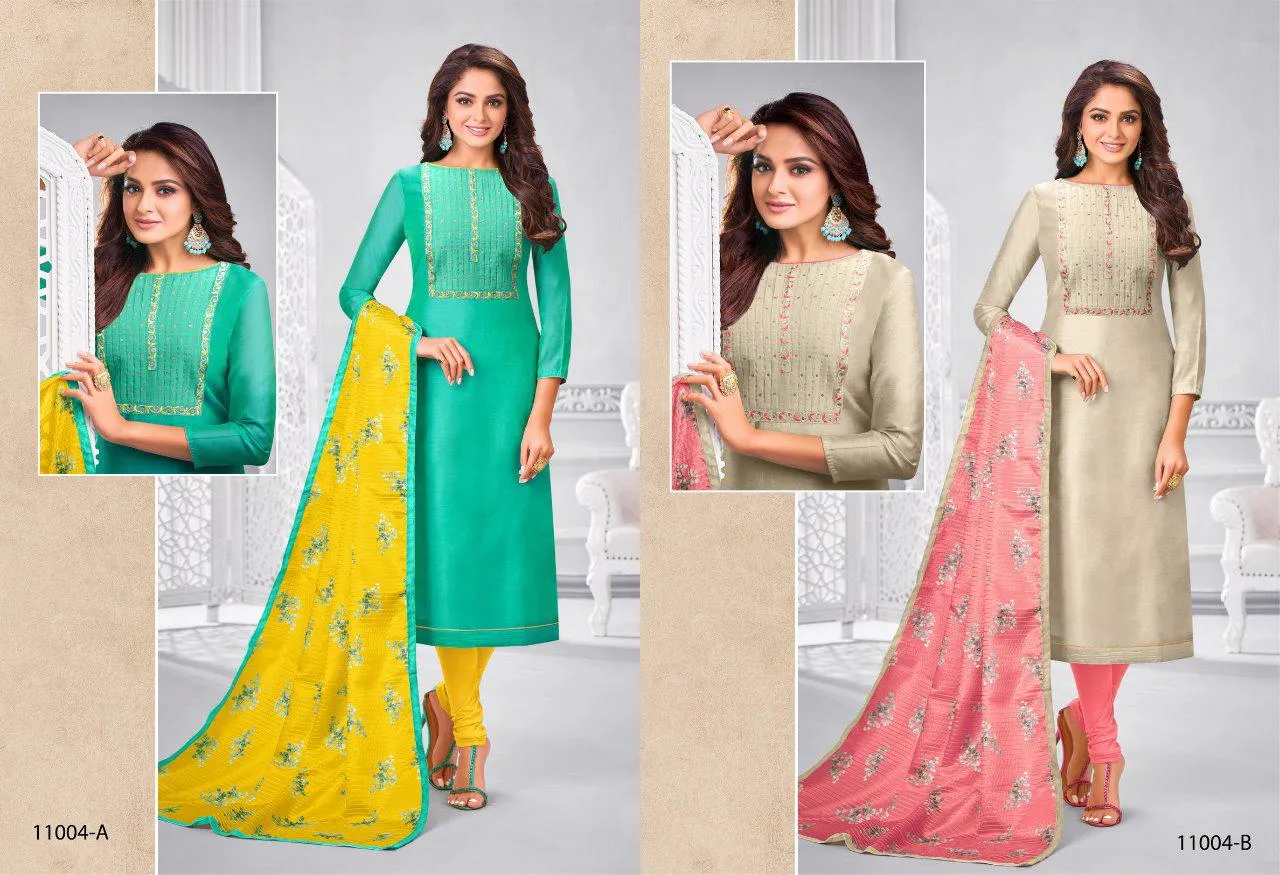Magic Special Chanderi Fabric Fancy Designer Salwar Suits