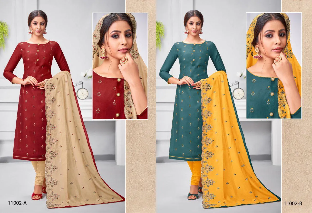 Magic Special Chanderi Fabric Fancy Designer Salwar Suits