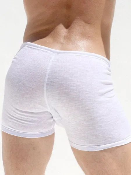 Men's Lace-Up Striped Fitness Shorts