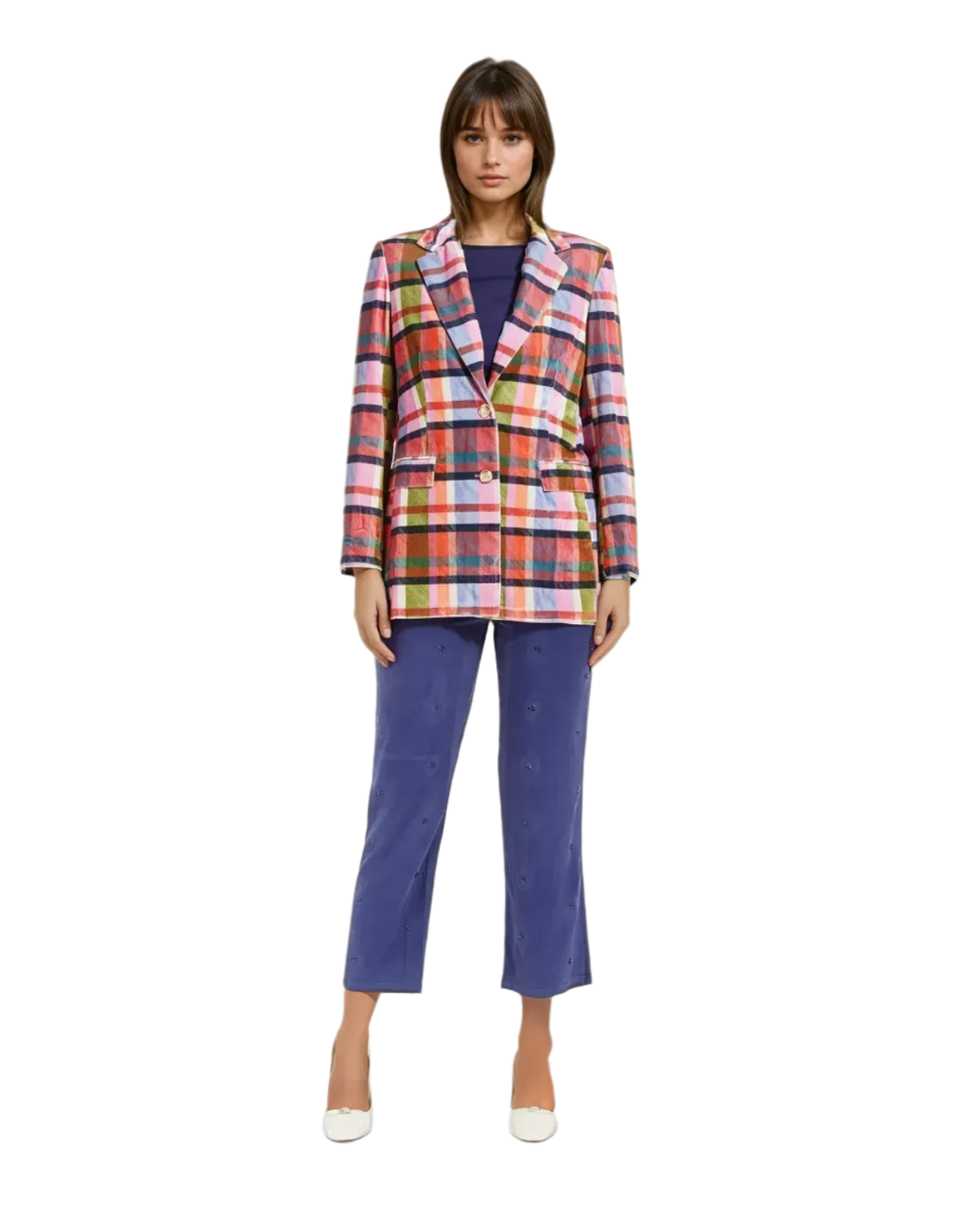 Michele Jacket- Pink Plaid