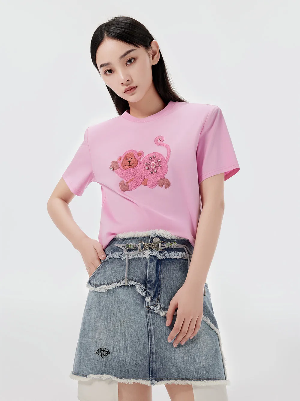 MUKZIN Casual Loose Animal Print T-shirt