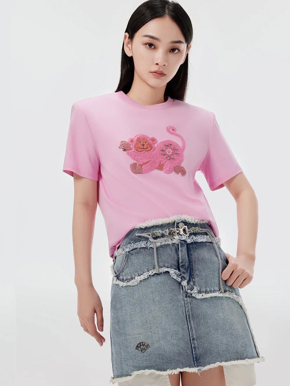 MUKZIN Casual Loose Animal Print T-shirt