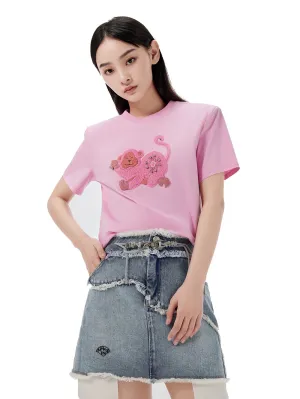 MUKZIN Casual Loose Animal Print T-shirt