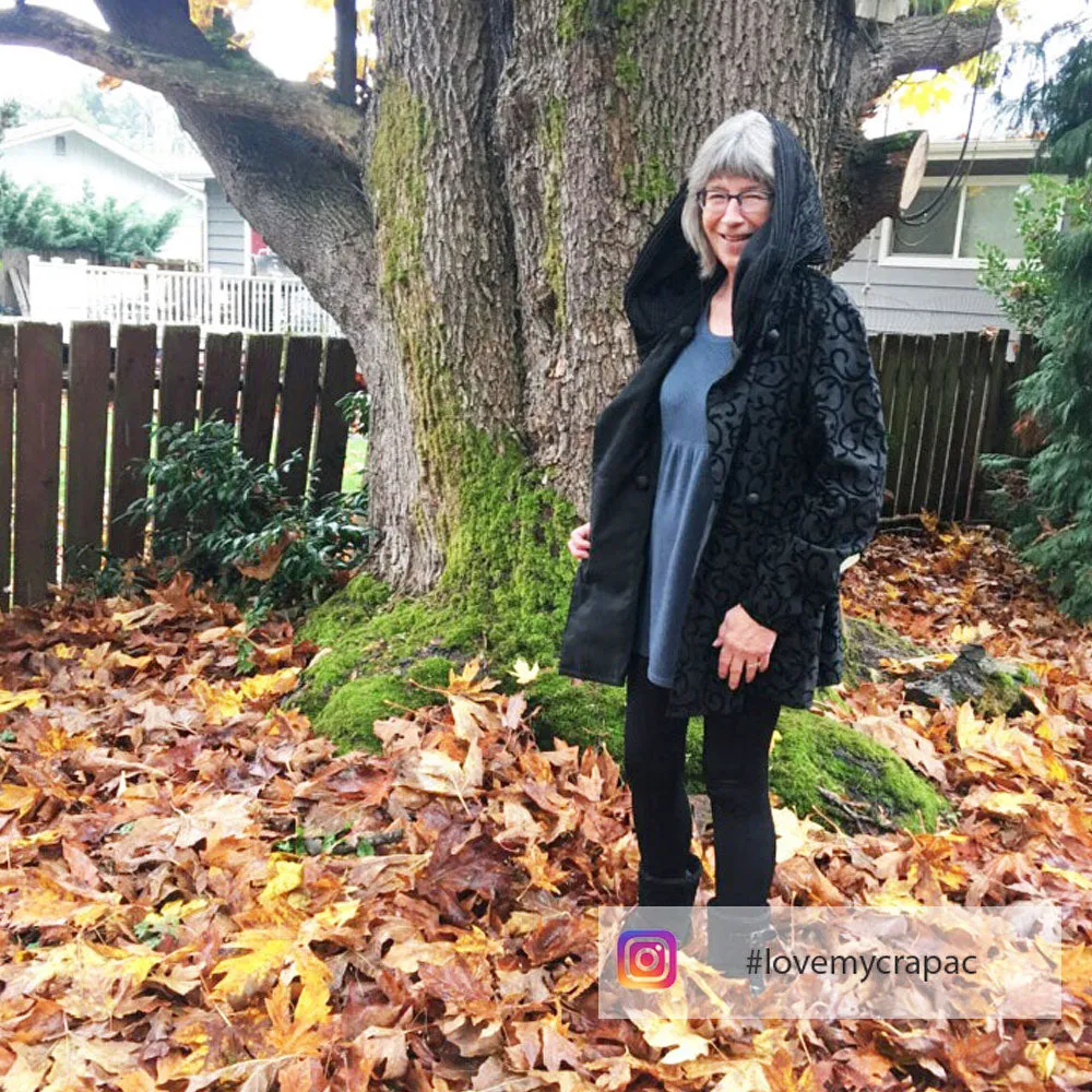 Mycra Pac Raincoat Mini Donatella Black Scroll