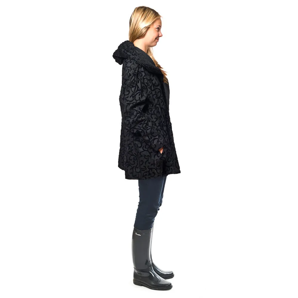 Mycra Pac Raincoat Mini Donatella Black Scroll