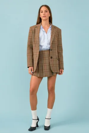 Oversized Check Blazer