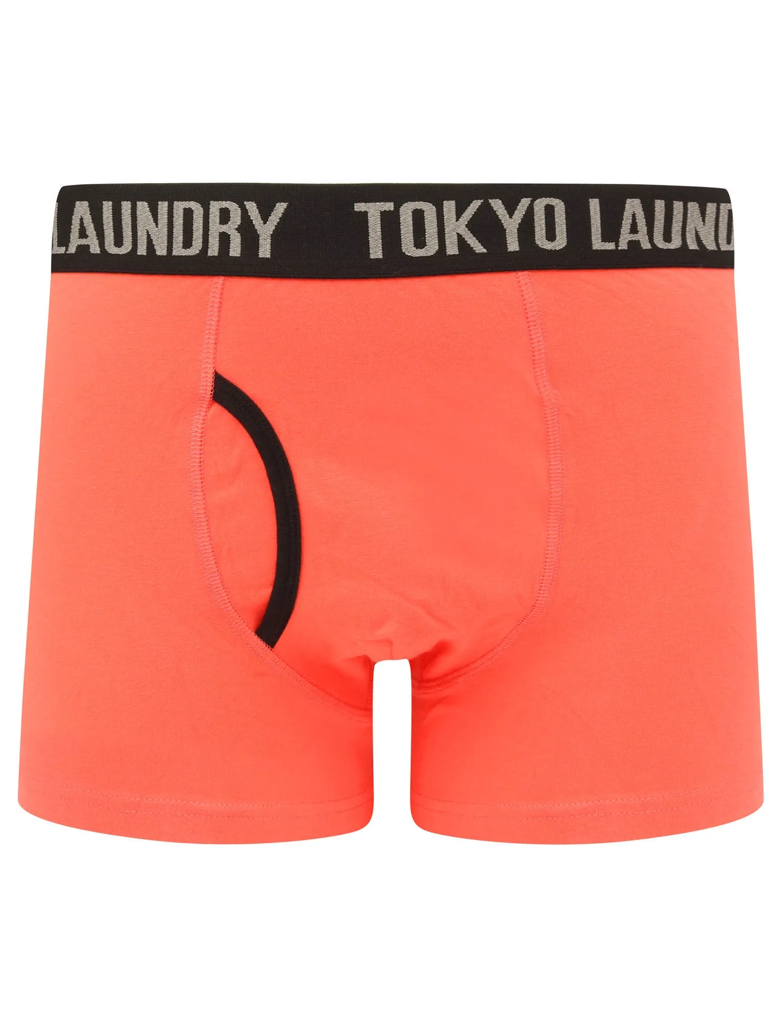 Paget (2 Pack) Boxer Shorts Set In Hot Coral / Light Grey Marl - Tokyo Laundry