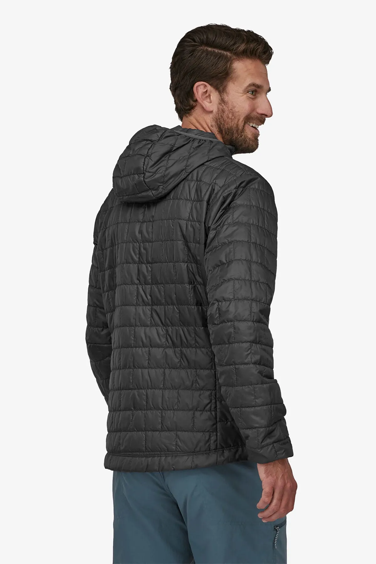 Patagonia Mens Nano Puff Custom Hoodies, Forge Grey