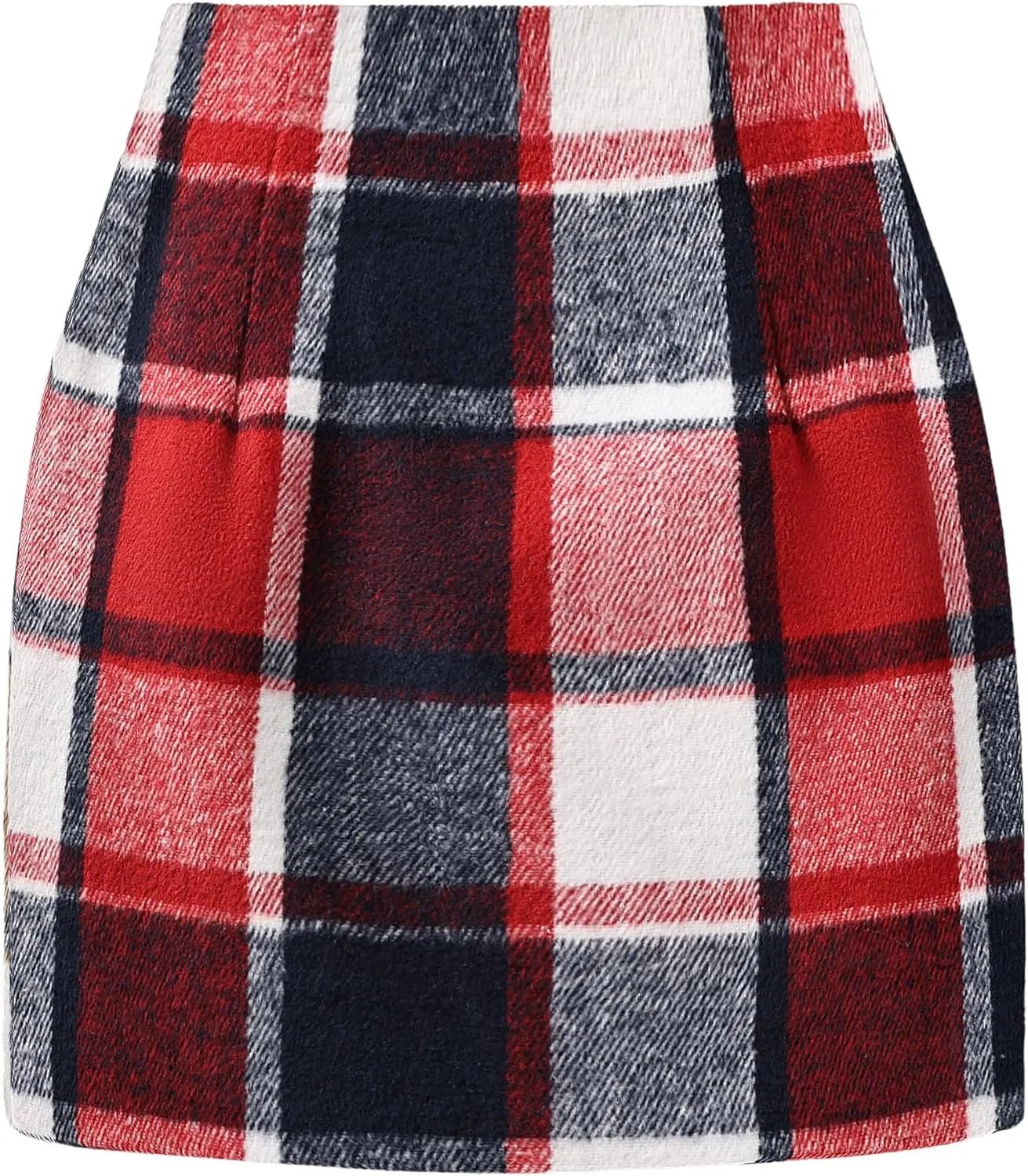 Plaid Skirts for Women, Pencil Mini Skirts for Women High Waist Bodycon Christmas Holiday Fall Winter Skirts 2024 Trendy