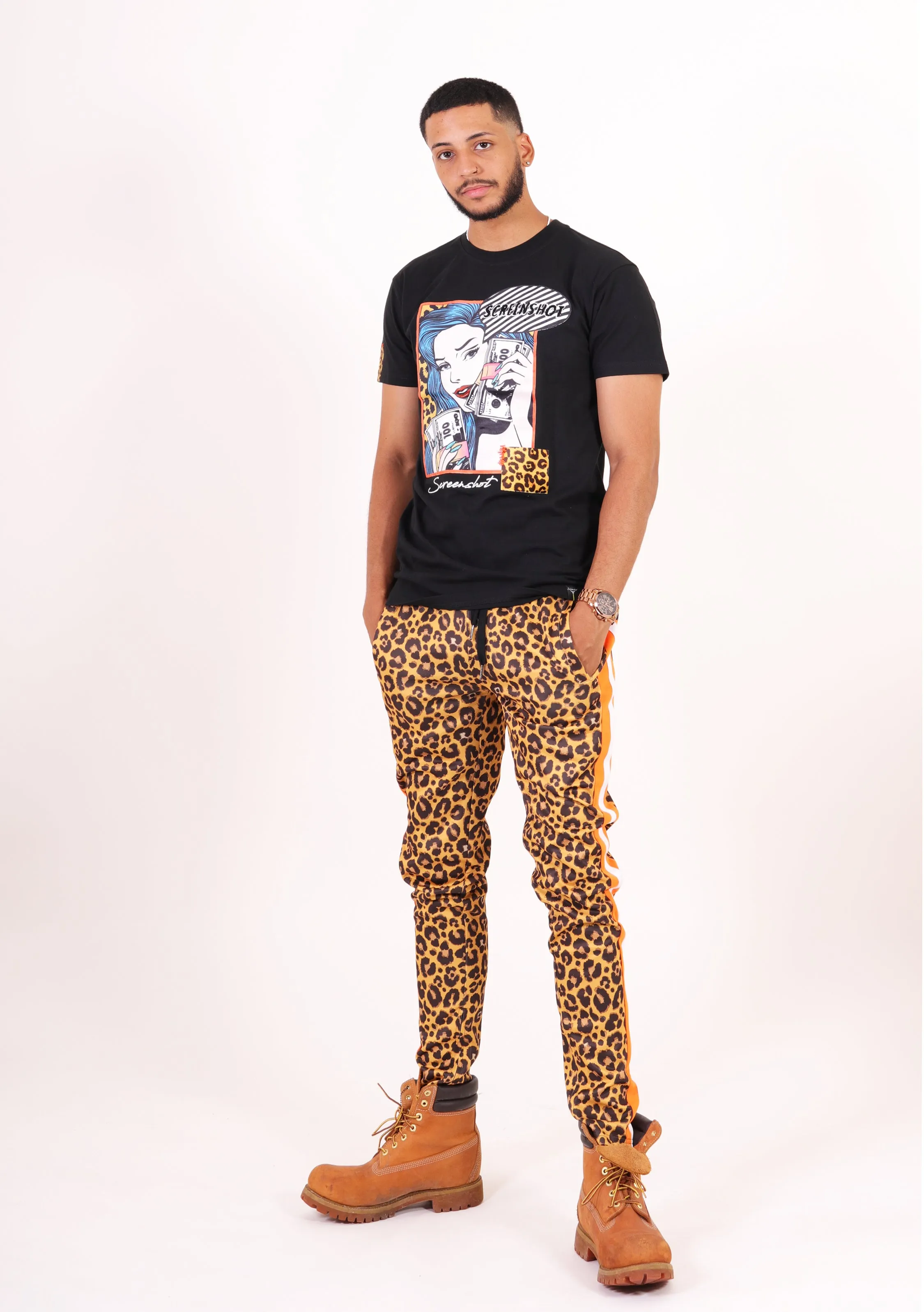 POP ART CARTON PREMIUM T-SHIRTS-S11057 (BLACK)