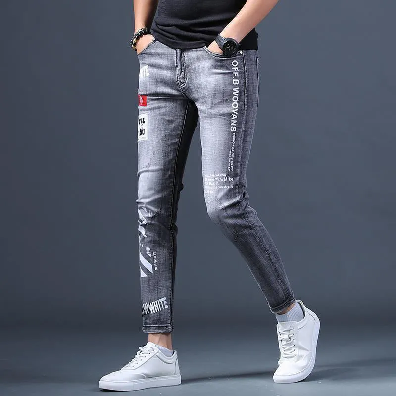 Prints Denim Stretch Pants
