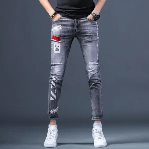 Prints Denim Stretch Pants