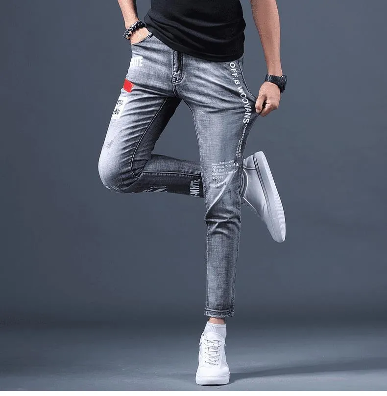 Prints Denim Stretch Pants
