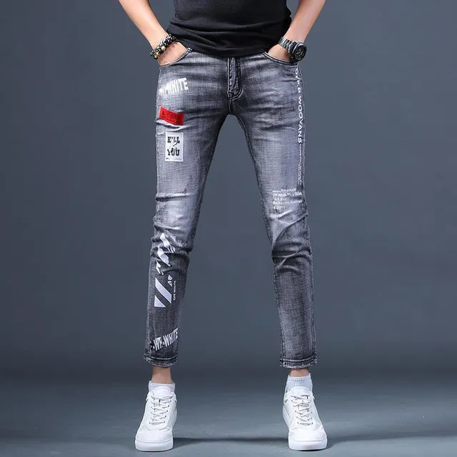 Prints Denim Stretch Pants