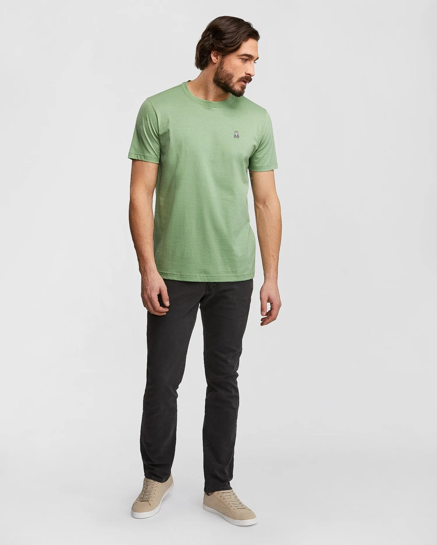 Psycho Bunny Men's Fashion Colors Classic Crew Neck T-Shirt