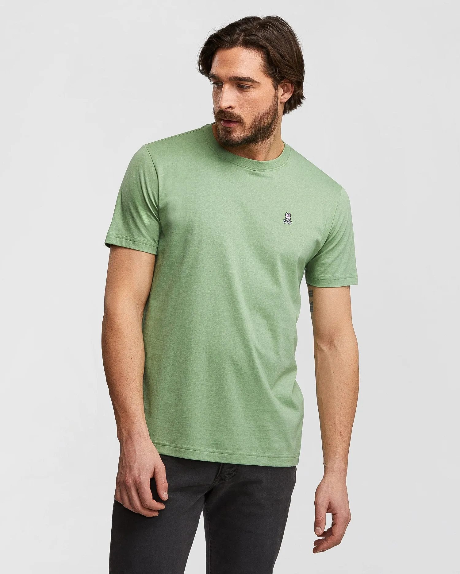 Psycho Bunny Men's Fashion Colors Classic Crew Neck T-Shirt