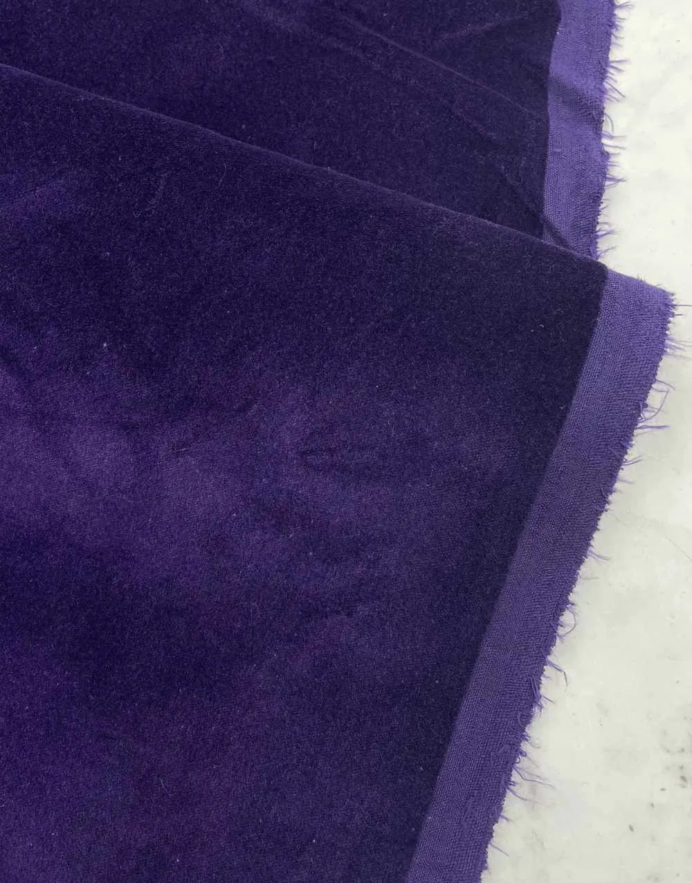 Purple Cotton Velvet Fabric
