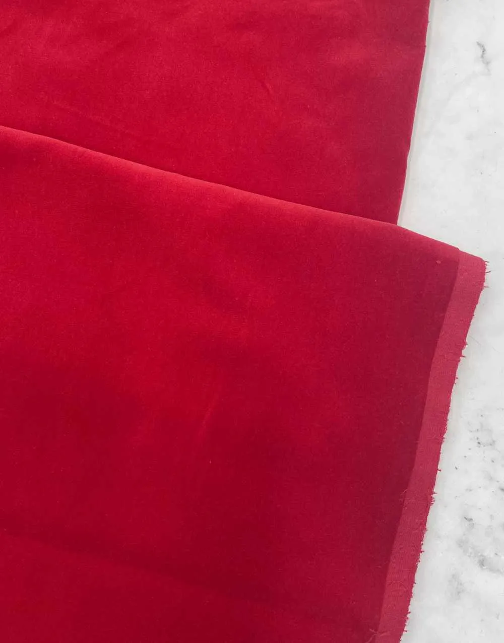 Red Cotton Velvet Fabric