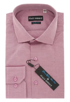 Red Slim Fit Dress Shirt