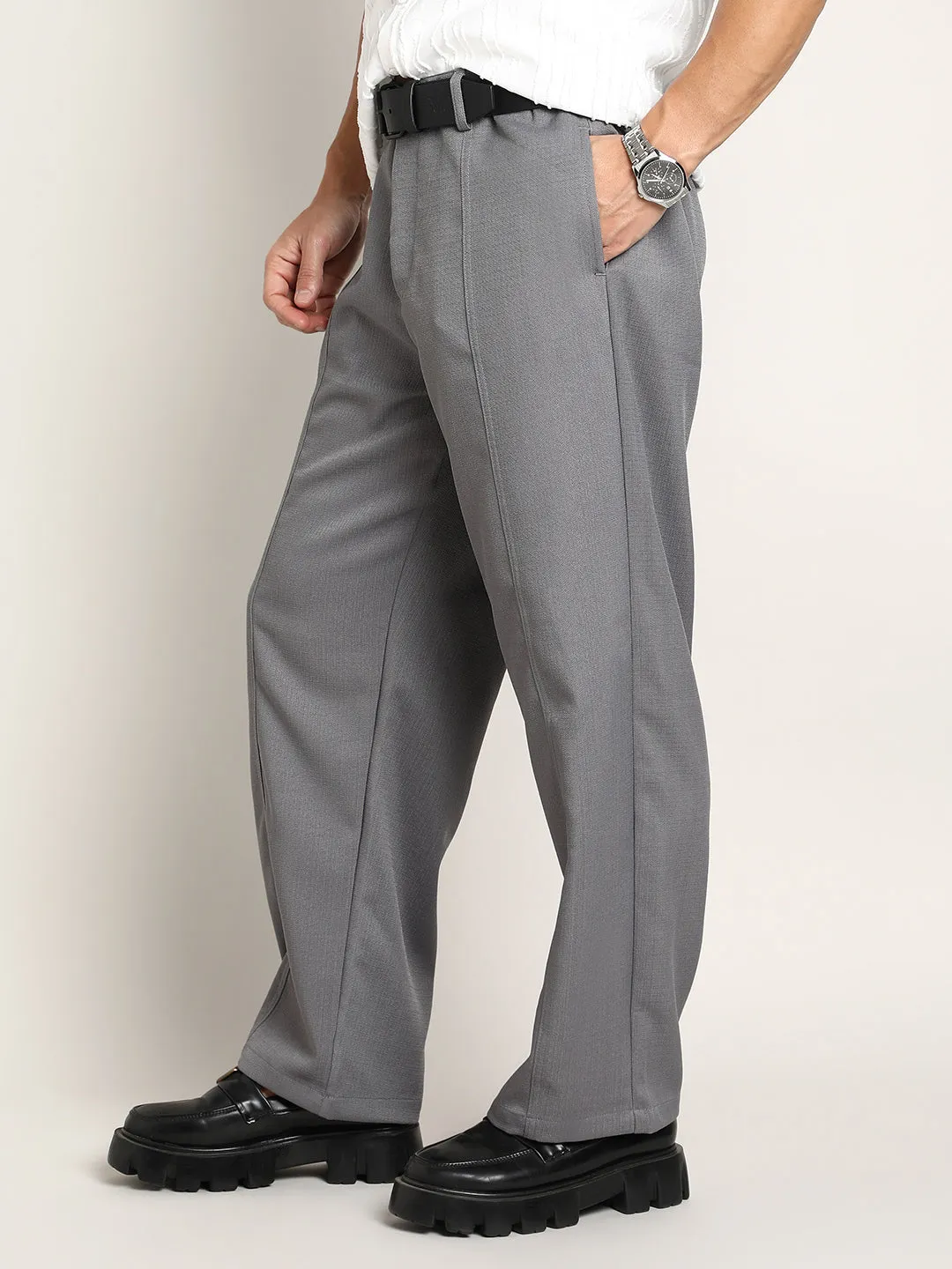 Relaxed-Panel Tailored Trousers