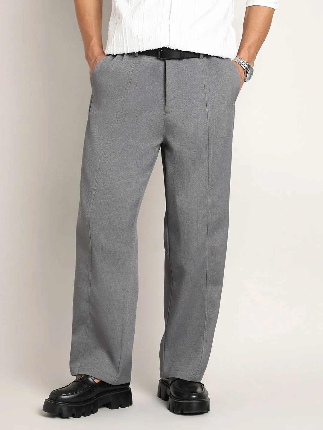 Relaxed-Panel Tailored Trousers