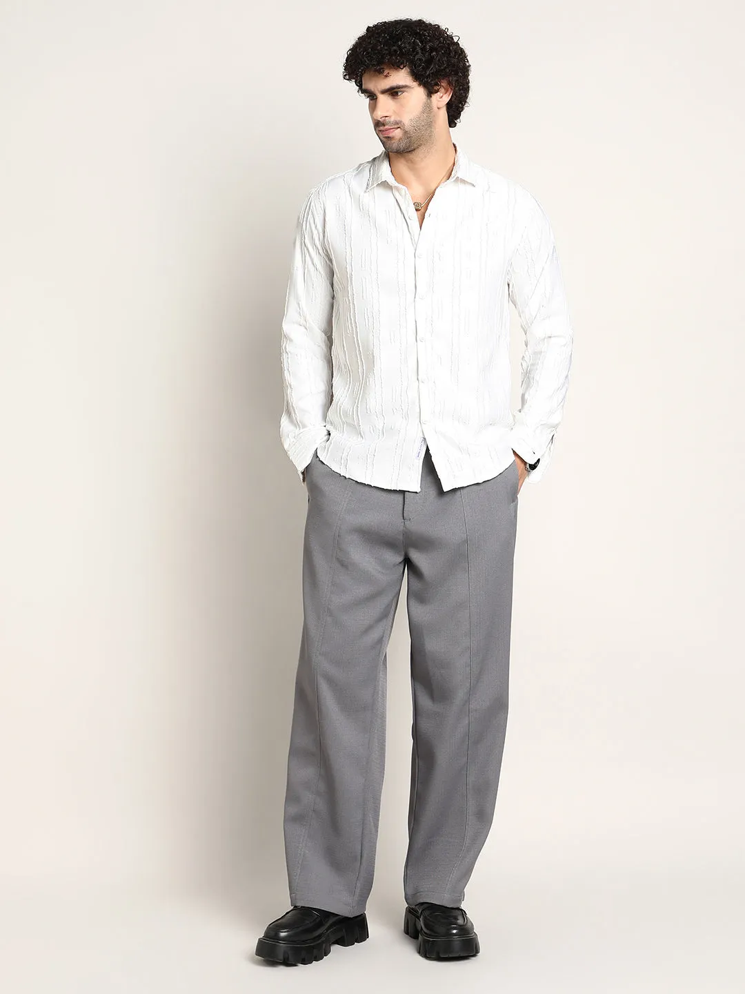 Relaxed-Panel Tailored Trousers