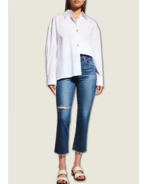 Rhode Cropped Flare Dark Blue