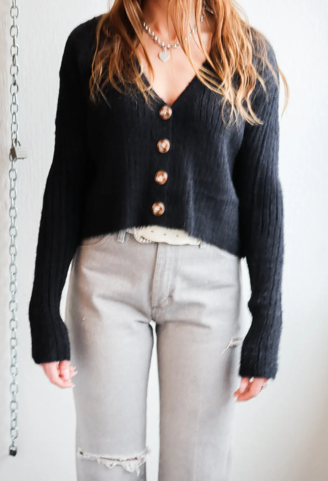 Ribbed Cropped Cardi's