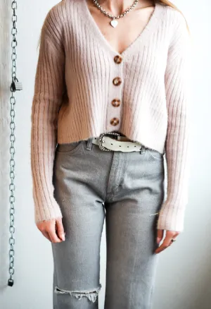 Ribbed Cropped Cardi's