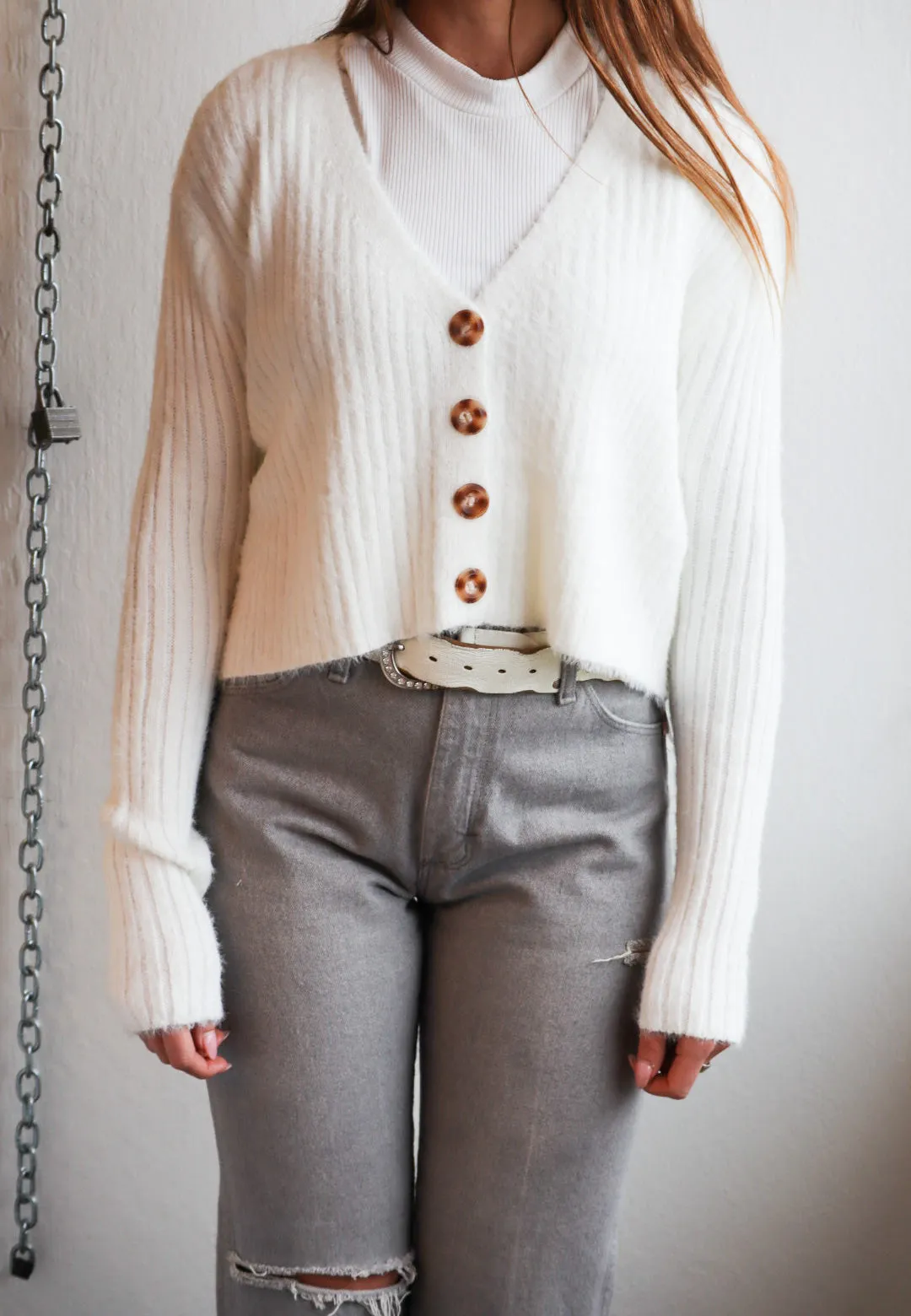 Ribbed Cropped Cardi's