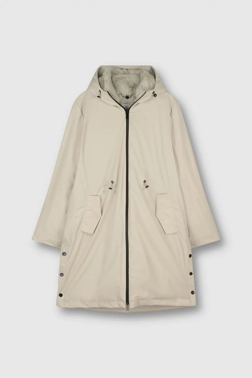 Rino & Pelle Jiva Hooded Raincoat - Stone Sage